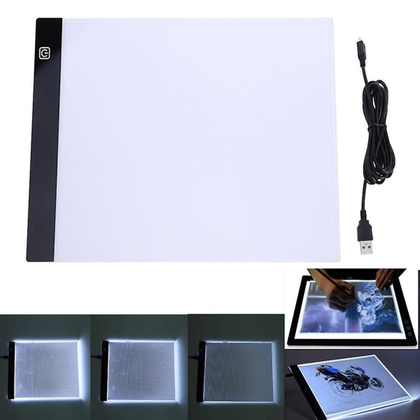 Ljusdyna för diamond painting A5 Ultratunn bärbar LED-ljuslåda USB Power Artcraft Tracing Light Pad