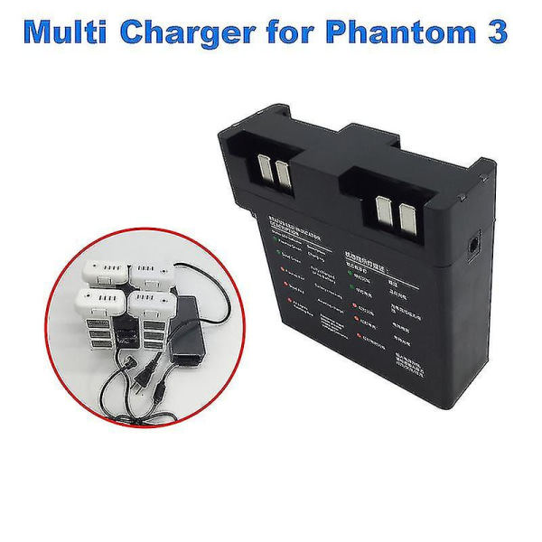 4 i 1 Charging Hub Multi For Dji Phantom 3 Drone Flight Battery Smart Charger Adapter Hurtig Hurtig Parallel Opladning Tilbehør