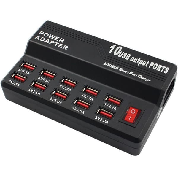 Smart ti-ports multi-port USB hurtiglading (svart)