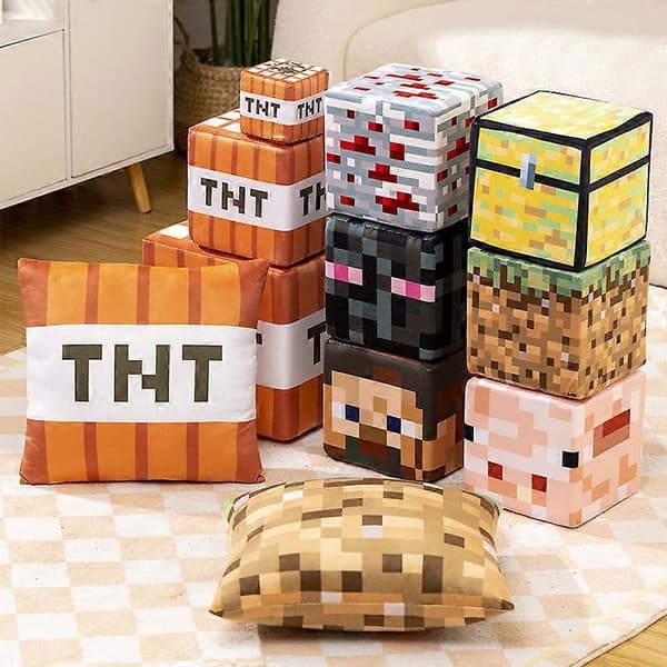 Minecraft plysch fyrkantig kudddocka 20 cm