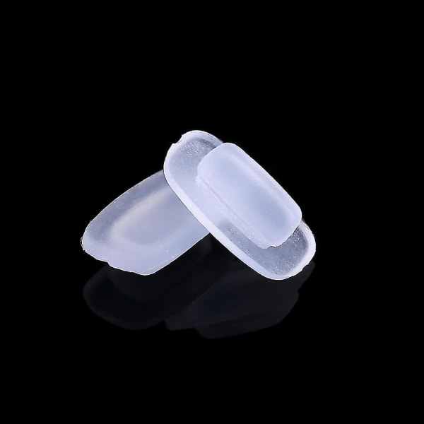 Neliönmuotoiset silikoniturvatyynyt, pehmeät nenätyynyt laseille (5 paria/erä)