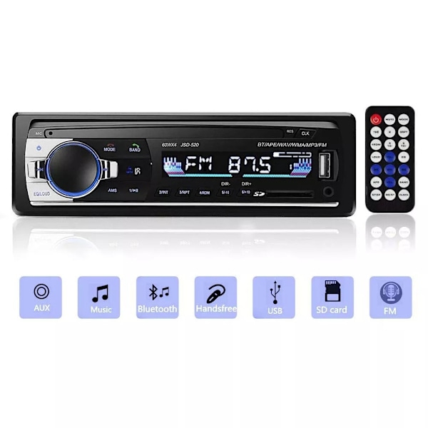 Uusi auton Bluetooth MP3 yksi-din autokortti U-levy FM-radio Bluetooth MP3, 1 Din auton radiostereo DVD CD-soitin