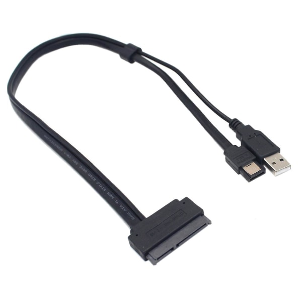 2,5 tums hårddisk Sata 22pin till Esata data USB driven kabeladapter för optimerad för Ssd