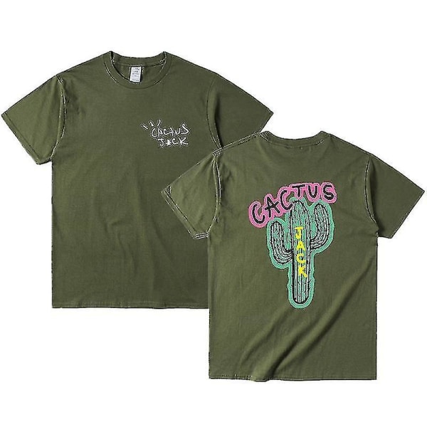 Travis Scott Cactus Jack Neon Cactus Oversized kortærmet T-shirt Vit M