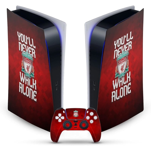 Football Club Abstrakt børstekunst Vinyl frontplade Gaming Hud Decal kompatibel med Playstation 5 Ps5 Digital Edition Console & Dualsense Controller13