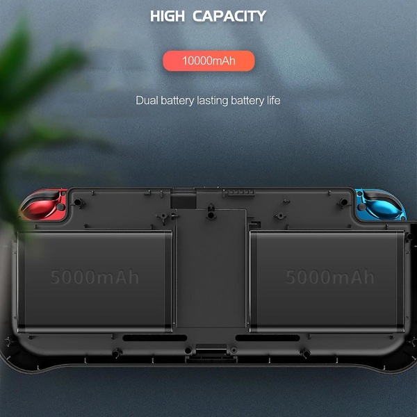 10000mah batterikasse Powerbank til switchkonsol med holder Hurtigoplader Eksternt batteri til N