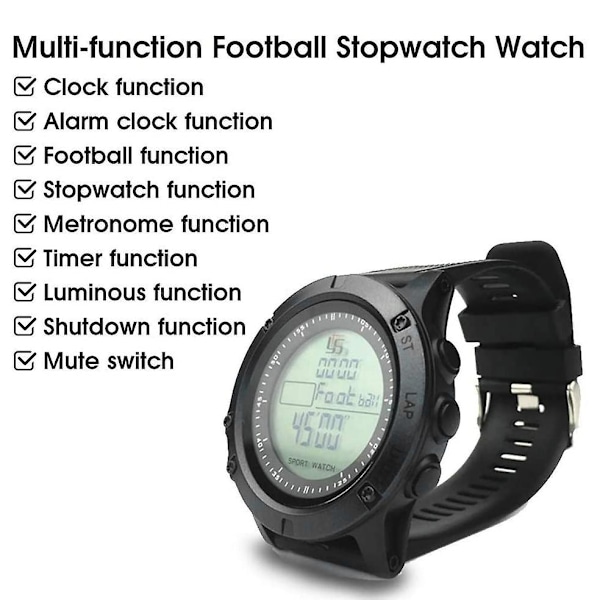 Stoppur Digital Fotboll Stoppur Timer för Tränare 100 Varv Minne Vattentät Nedräkningstimer