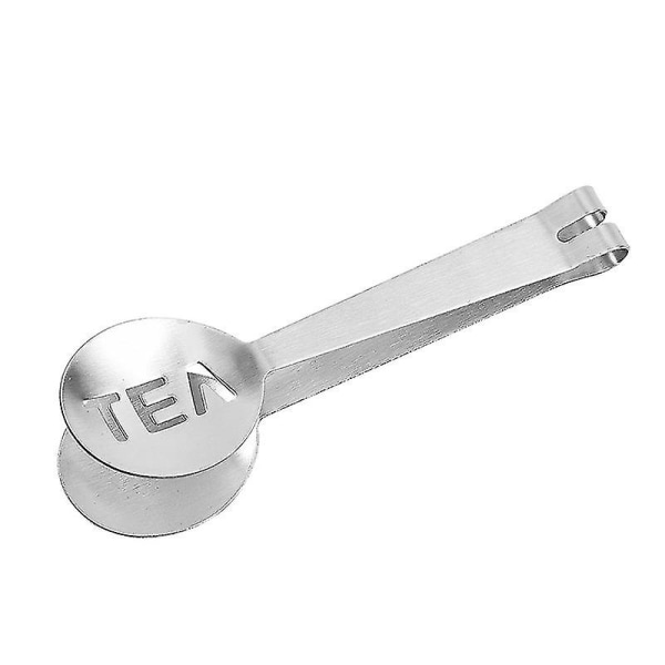 Tepåse Squeezer Mini Tong - Tea Straine Te Infuser - Rostfritt stål - Snabbt och enkelt (1 st Silver