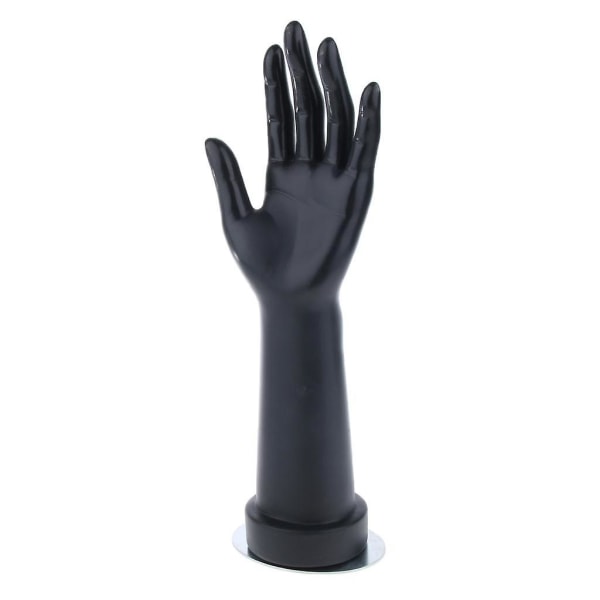 1 stykke mannequin hånd til smykker armbånd handsker display sort venstre