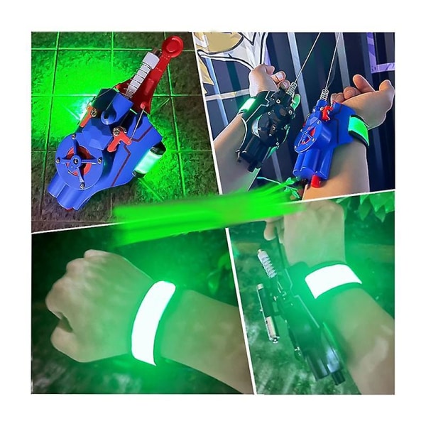 Spider Silk Launcher Web Shooters Håndledd Launcher Leke Skytere Cosplay Enhet Leke for Barn Gaver-B