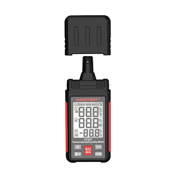 HABOTEST HT607 Digital Hygrometer Handhållen Temperatur & Luftfuktighetsmätare Termo-hygrometer LCD