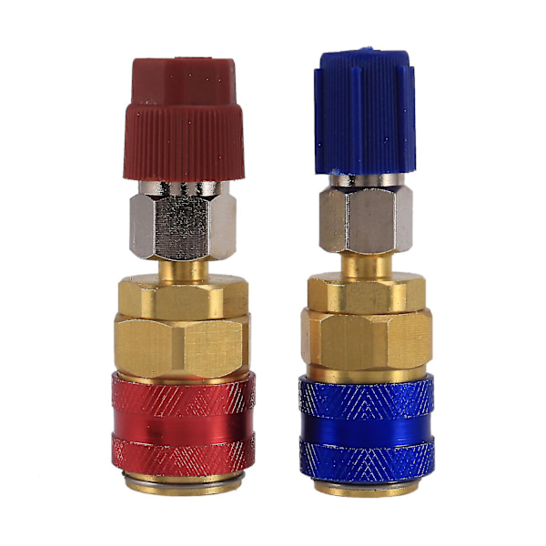 Hög- och Lågsidigt Expansionsadapter R134a Freon Snabbkoppling Adapter Bilklimatisering Tillbehör