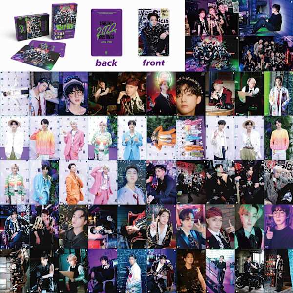 BTS lomo-kortit 2022 SEASON'S GREETINGS -kokoelmakortit postikortit 55 kpl