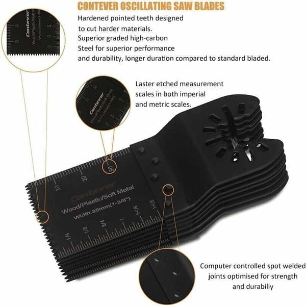 Multiverktøy Oscillerende Sagblad 28-dels Verktøyblad Multifunksjonell Oscillator Tilbehørssett for Plast Kompatibel med: Fein Multimaster