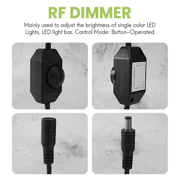 12v / 24v 6a LED Dimmer Controller Juster Lysstyrke For Nem Farve Klar