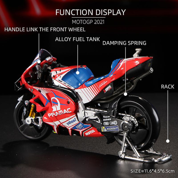 Maisto 1:18 Ny Motogp 2023 Honda Ktm Redbull Yamama Racing Diecast Motorcykel Mini Moto Gp-modell presentleksaker för pojkar