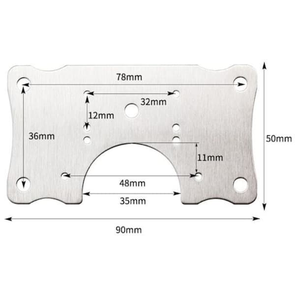 Reservedele til hængsler - 9 x 5 cm, 10 stk. pr. pakke