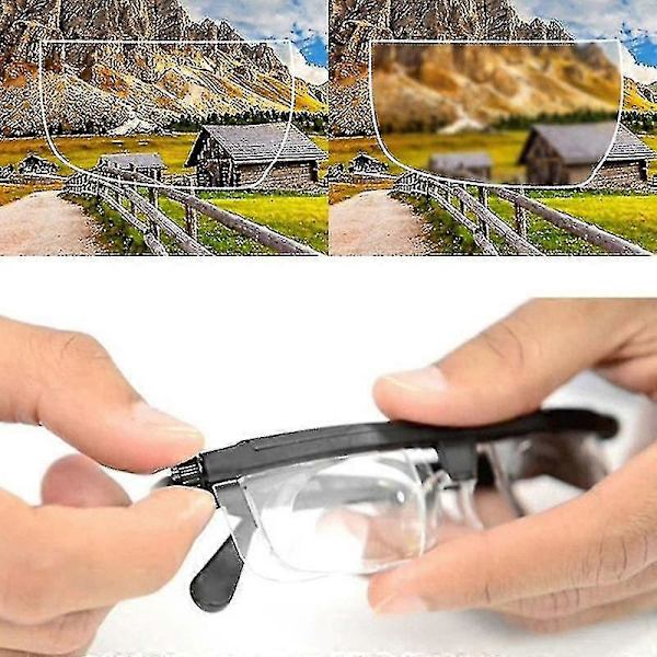 Justerbare styrke linser briller variabel fokusafstand syn zoom briller