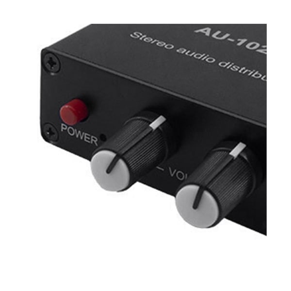 Lydfordeler Stereo Audio Mixer 1 Indgang 2 Udgang Multi-kanal Rca Splitter Til effektforstærker Aktiv lyd