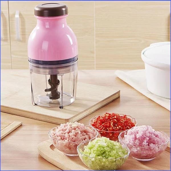 Mini elektrisk babymadprocessor, multifunktionel blender til blanding, hakning af kød og hakning af grøntsagsfyld