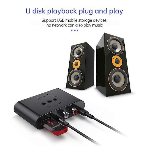 Langaton äänivastaanotin Bluetooth 5.2 -tekniikalla