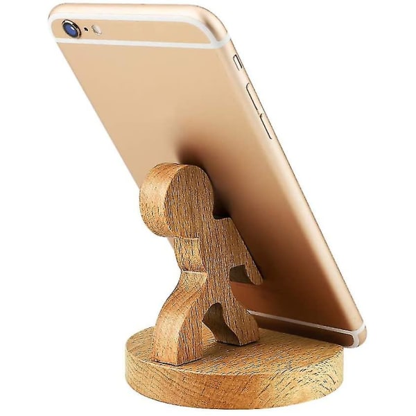 Telefonhållare, Bordstelefonhållare i trä för Universal Smart Phone