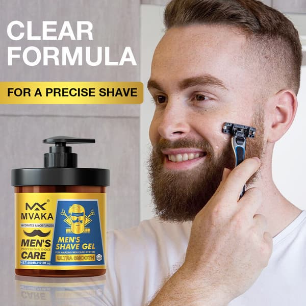 Barbergel til mænd, glat smøremiddel til skægblødgøring og hudpleje