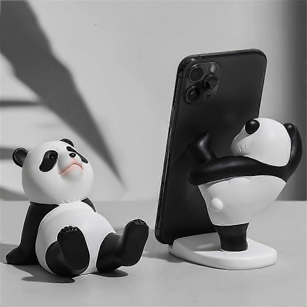 Panda Mobiltelefonhållare Små Ornament Skrivbord