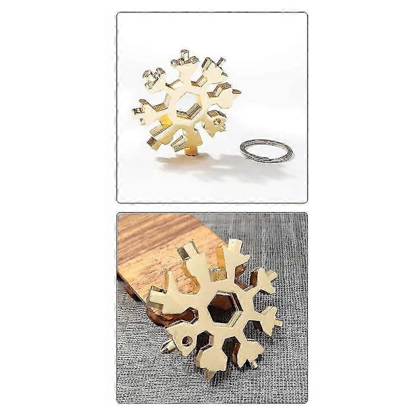 3-pack Snöflinga Multiverktyg 18-i-1 Phillips Skruvmejselset, Multiverktyg med Säkerhetslås (guld*2)