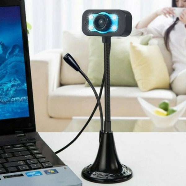 USB 2.0 HD Webcam Kamera Webcam med mikrofon til computer L One Size