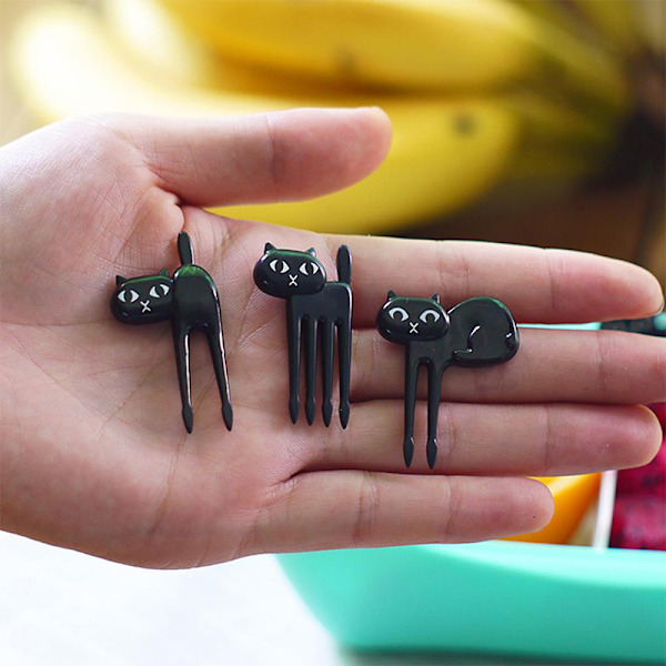 Mini Kids Animal Farm Fruit Fork Sarjakuva Välipalakakku Jälkiruoka Fr C:10pcs