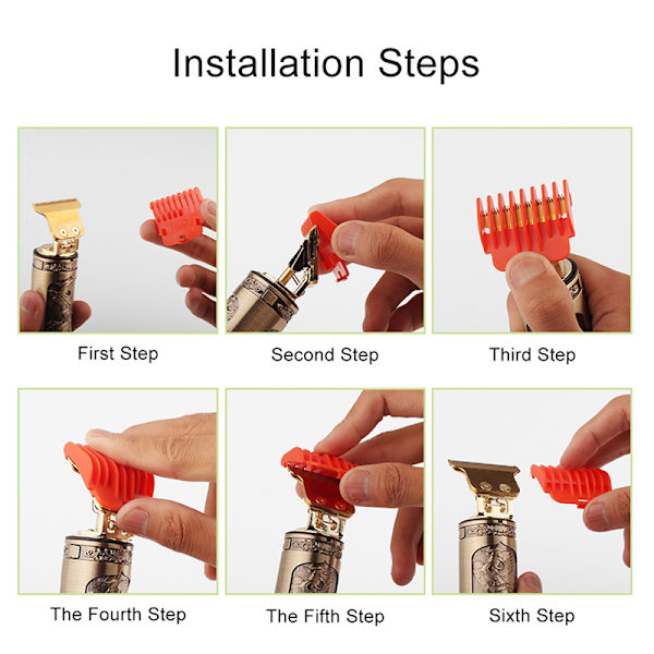 1 set T9 Hair Clipper Guards Hiusleikkurin ohjaimet 1.5/ 2/ 3 ONE SIZE