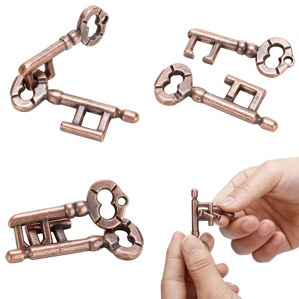 1 stk Alloy Key Ring Puslespill Hjernetester IQ Test Barn Voksne li