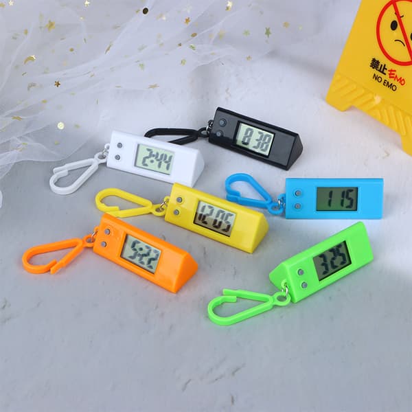 Mini elektroninen watch Unisex opiskelijakellon ripustusavain Pink