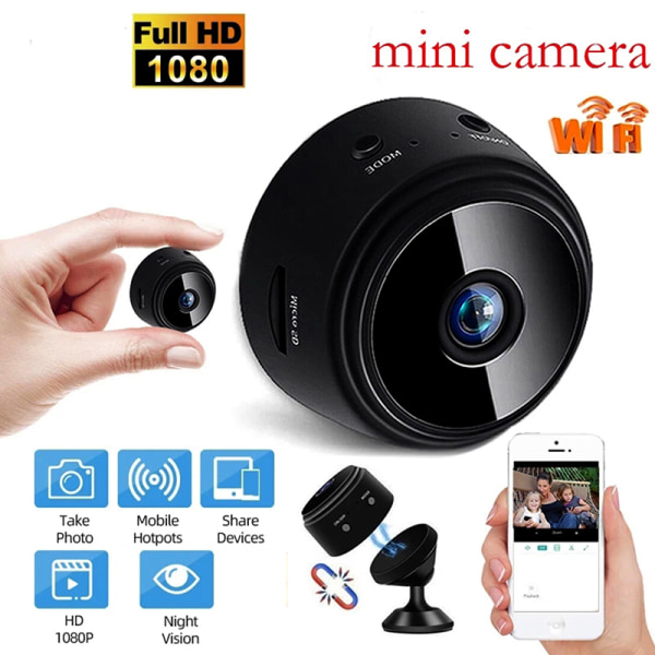 720P/1080P Kamera A9 Mini Wifi Kamera Trådlös fjärrövervakning White