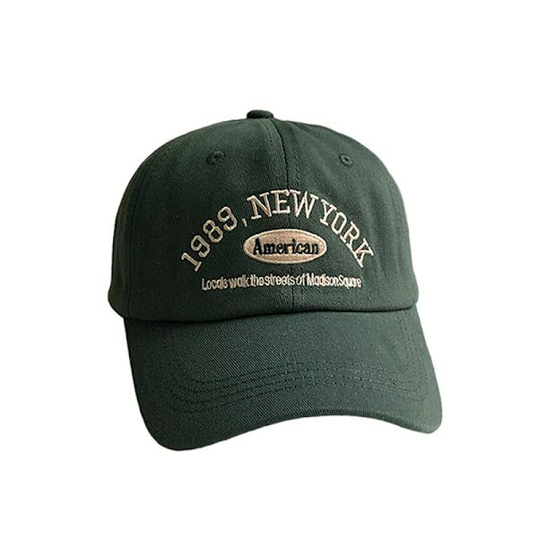 Retro mænds og kvinders baseball kasketter Street Lettered broderi Khaki