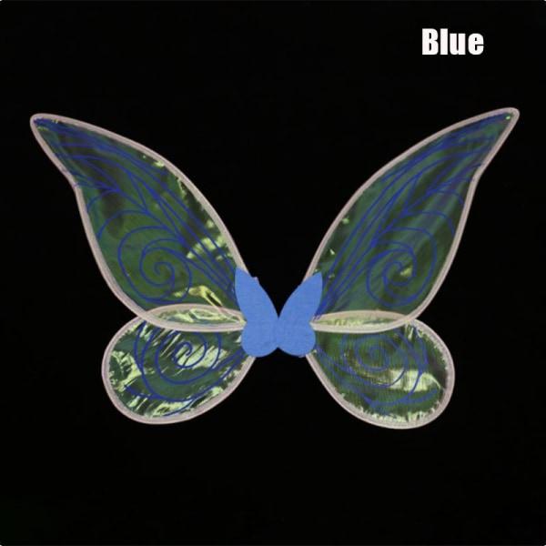 Lapset Enkeli Ihana keiju Butterfly Wings Fancy Dress Party C Blue