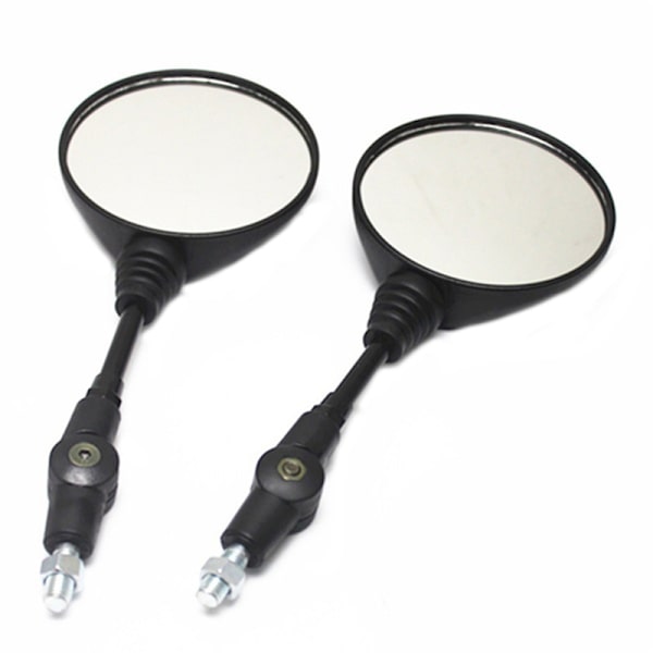 1 Par Universal Folde Motorcykel Side Bakspejl 10mm Fo Black