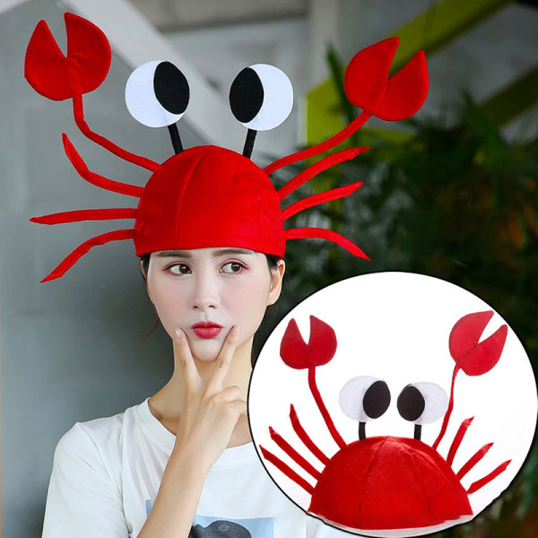 Red Lobster Crab Sea Animal Hat Funny Christmas Gift Costume Ac onesize