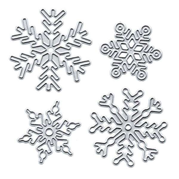 4kpl/ set Snowflake Christmas Metal ting Dies Tee-se-itse Scrapbooking one size