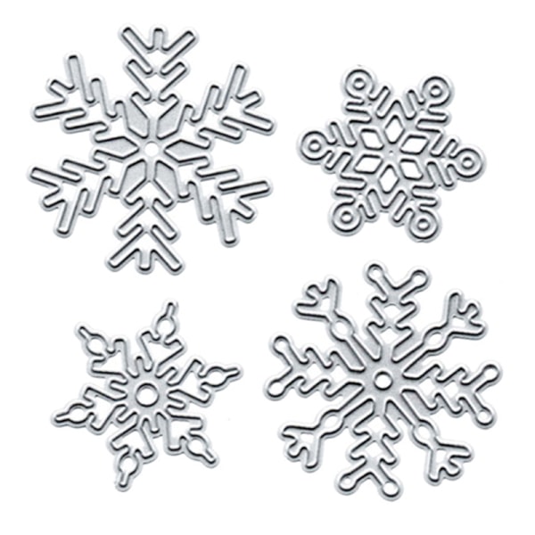 4stk/sett Snowflake Christmas Metal ting Dies DIY Scrapbooking one size