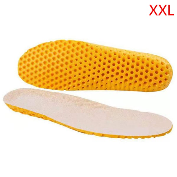2 STK Innleggssåler Ortopedisk Memory Foam Sport Support Insert Woman White XXL