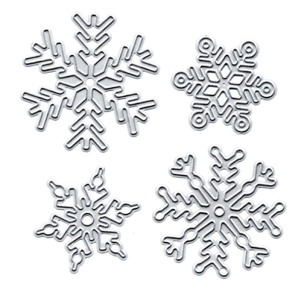 4stk/sett Snowflake Christmas Metal ting Dies DIY Scrapbooking one size