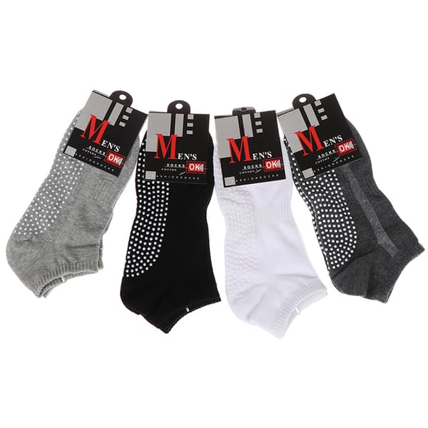 1 par mäns bomull halkfria yogastrumpor Andas antisladd Dark gray