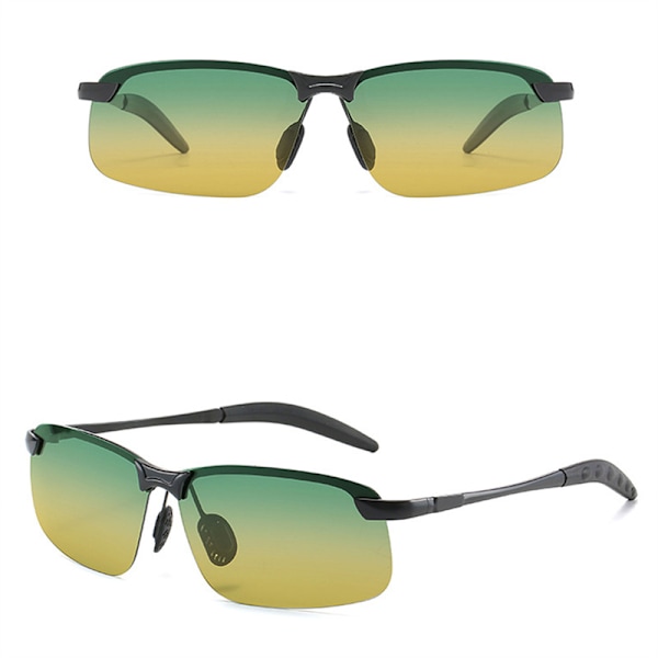 Menn Polarized Driving Briller Solbriller Dag Night Vision Driv Black