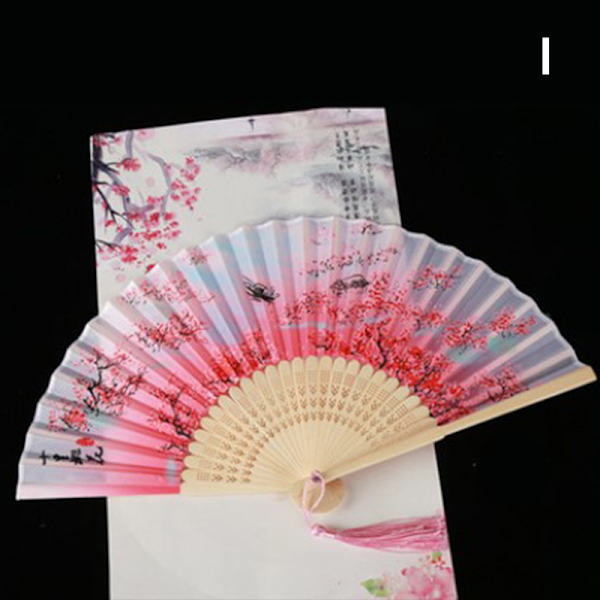 Stil Fläktmönster Vikbar Vikbar Handhållen Flower Fan Dam P I