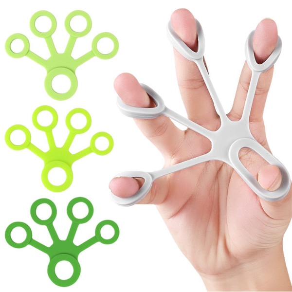 Silikon Hand Expander Finger Hand Grip Finger Training Stretch Light green 1 pc