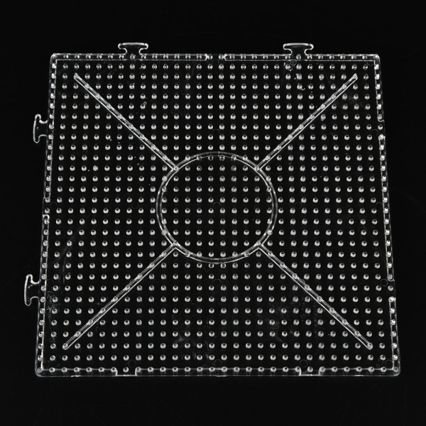 1 kpl neliömäisiä pyöreitä kuusikulmiotauluja, läpinäkyviä 5 mm Hama B:lle Hexagon