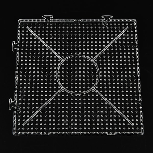 1 st fyrkantiga runda hexagonpärlor genomskinliga för 5 mm Hama B Square