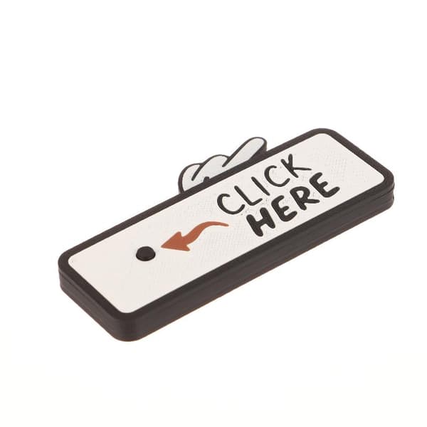 3D Printet The Click Here Overraskelsesknap Sjov Pop-Up Midterfinger one size